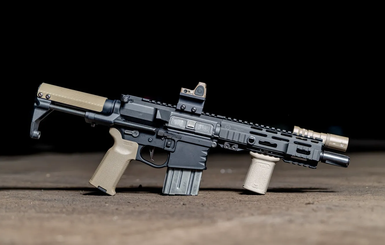 Фото обои оружие, винтовка, weapon, custom, м16, ar-15, assault rifle, m16