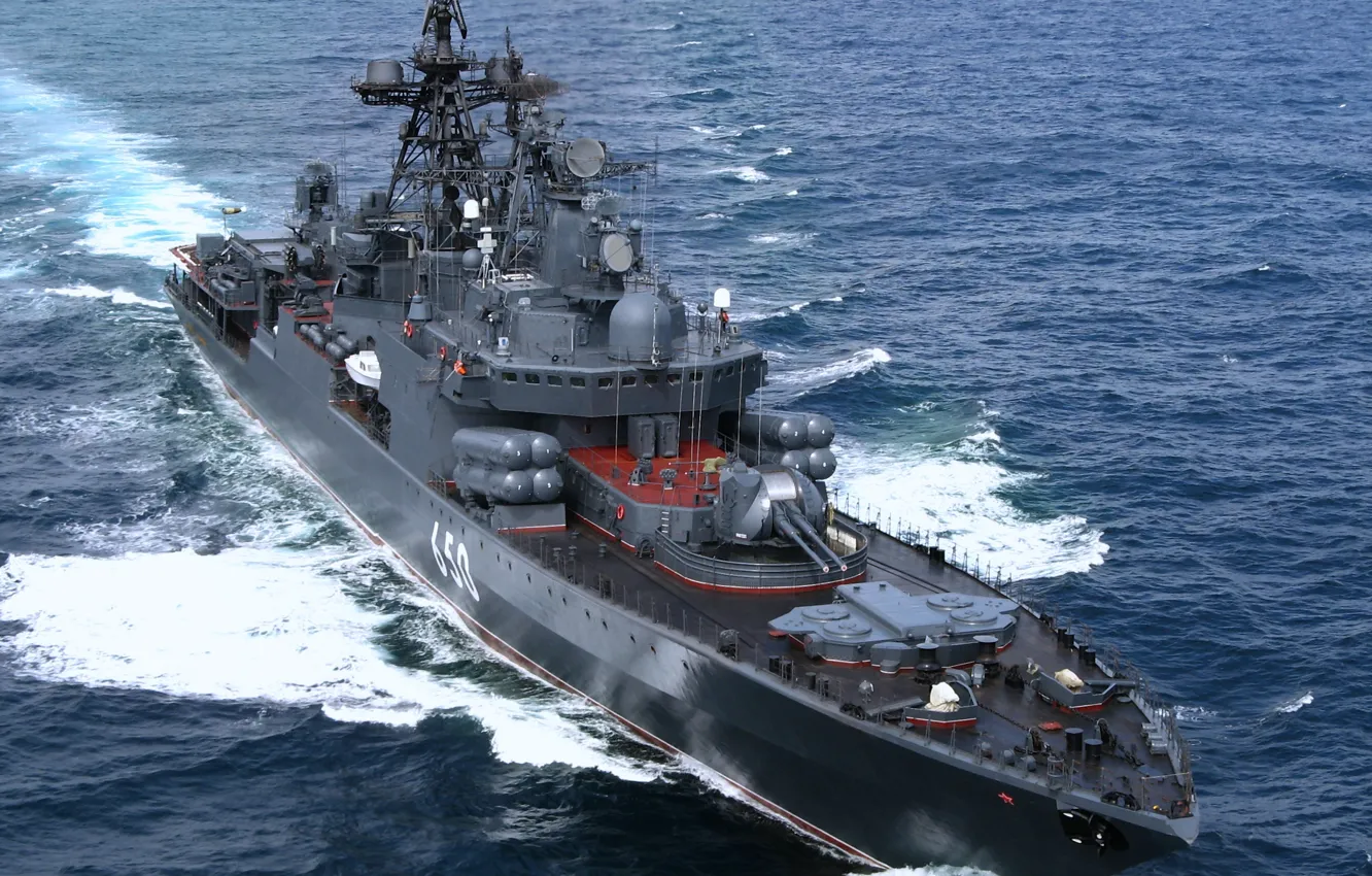 Фото обои корабль, большой, ВМФ, противолодочный, БПК, Северный Флот, &ampquot;Адмирал Чабаненко&ampquot;, проект 1155.1