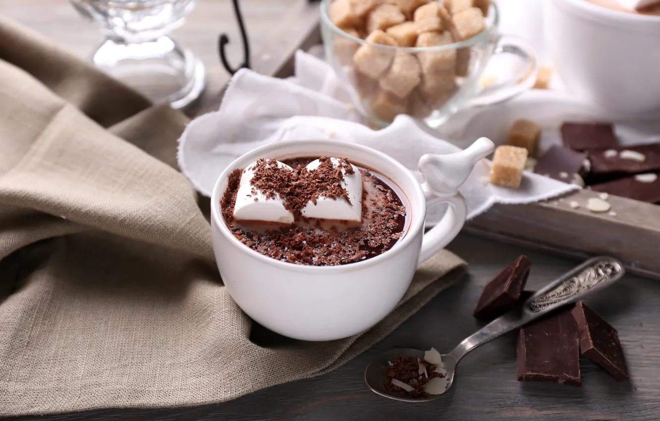 Фото обои шоколад, hot, cup, chocolate, какао, cocoa, зефир, marshmallow