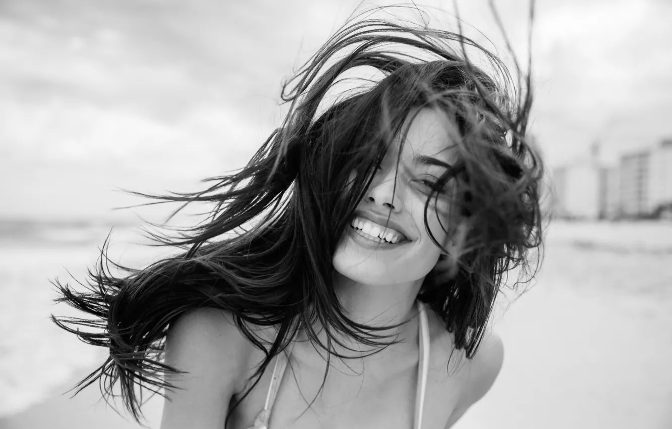 Фото обои girl, sexy, eyes, smile, beautiful, figure, model, pretty