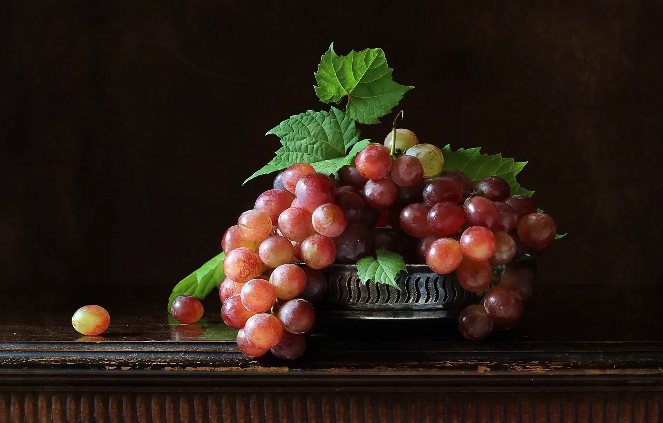 Фото обои фон, виноград, гроздья