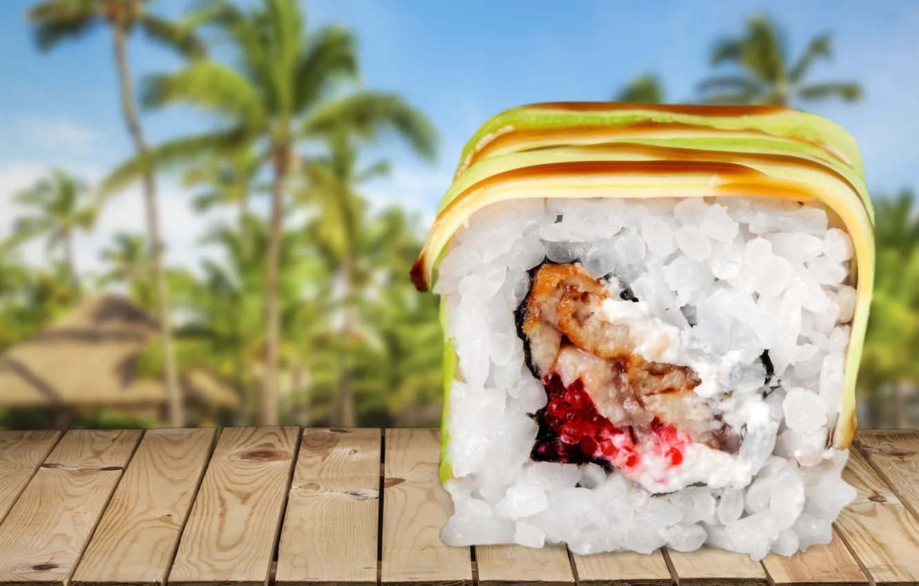 Фото обои sushi, суши, роллы, japanese, seafood