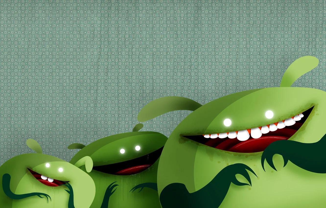 Фото обои смех, Зеленные человечки, инопланетяни