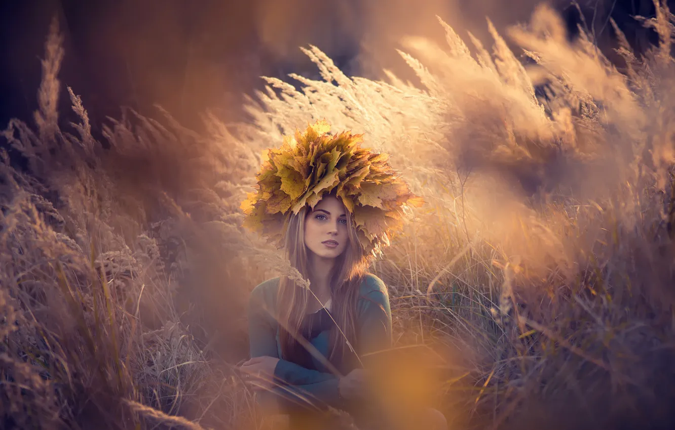 Фото обои Россия, золотая осень, осенний портрет