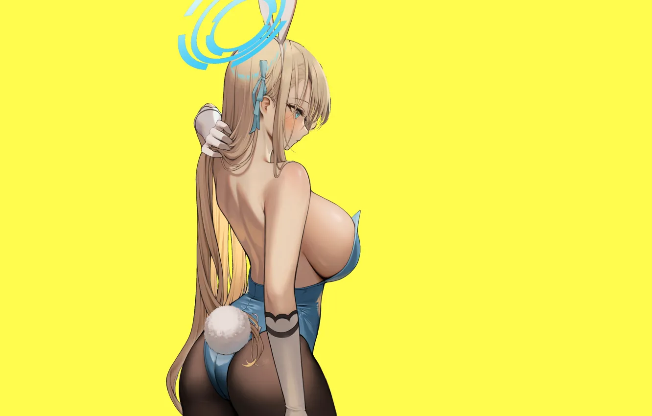 Фото обои girl, sexy, ass, anime, blonde, butt, babe, bunny