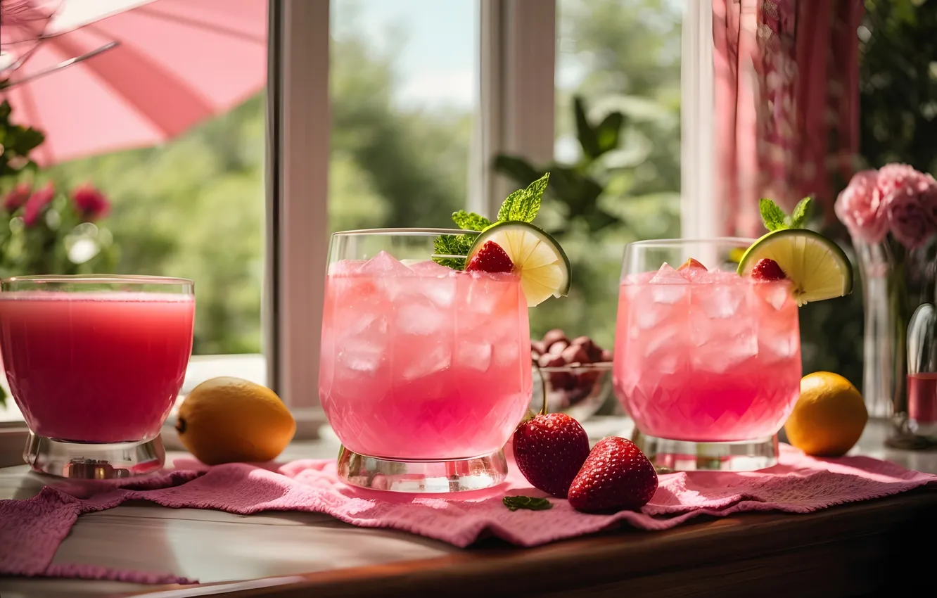 Фото обои лето, напиток, лимонад