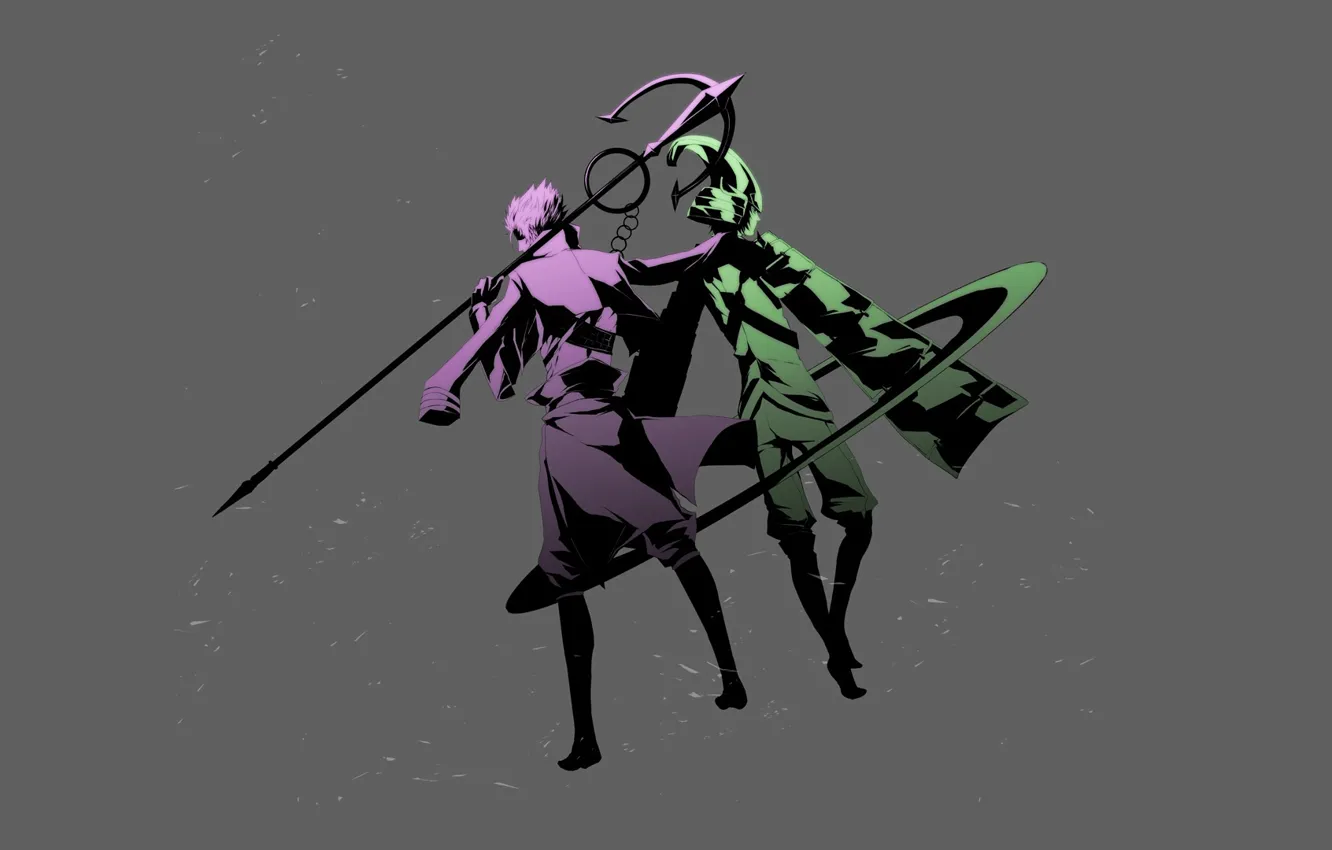 Фото обои оружие, парни, серый фон, Sengoku Basara, Эпоха Смут