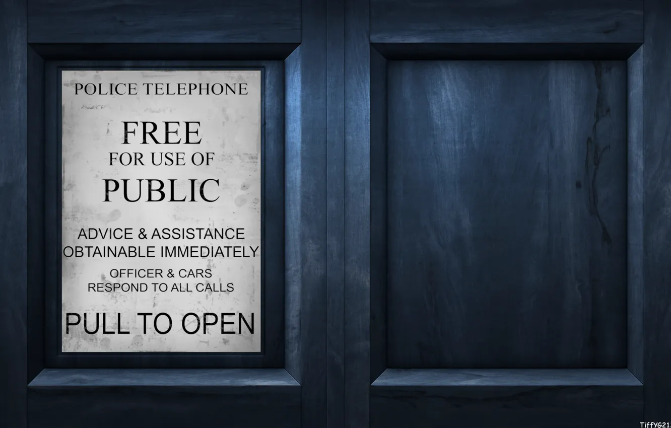 Фото обои табличка, дверь, сериал, машина времени, doctor who, Доктор кто, полицейская будка