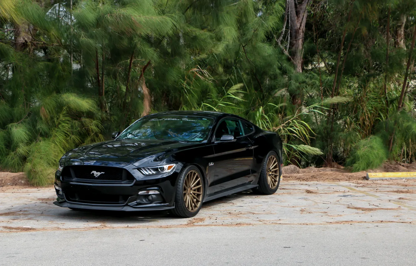 Фото обои Mustang, Ford, Vossen, Satin, Bronze, VFS2