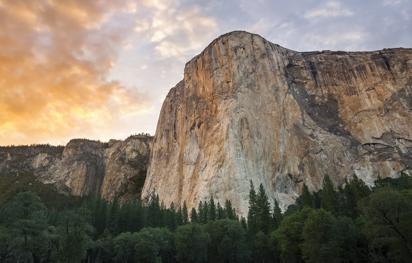 Фото обои горы, apple, mac, Yosemite
