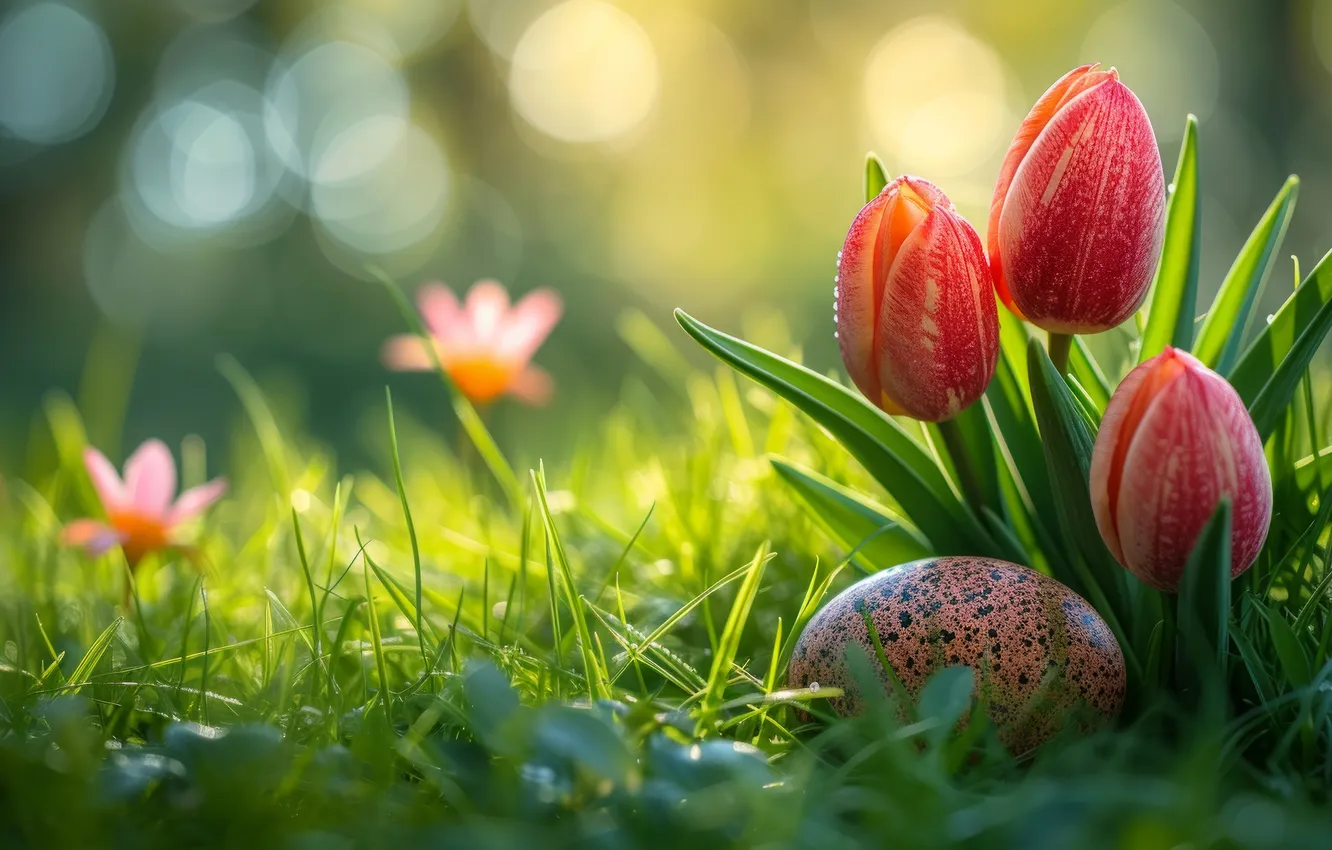 Фото обои цветы, праздник, яйца, весна, Пасха, крашеные, крашенки, пасхальные