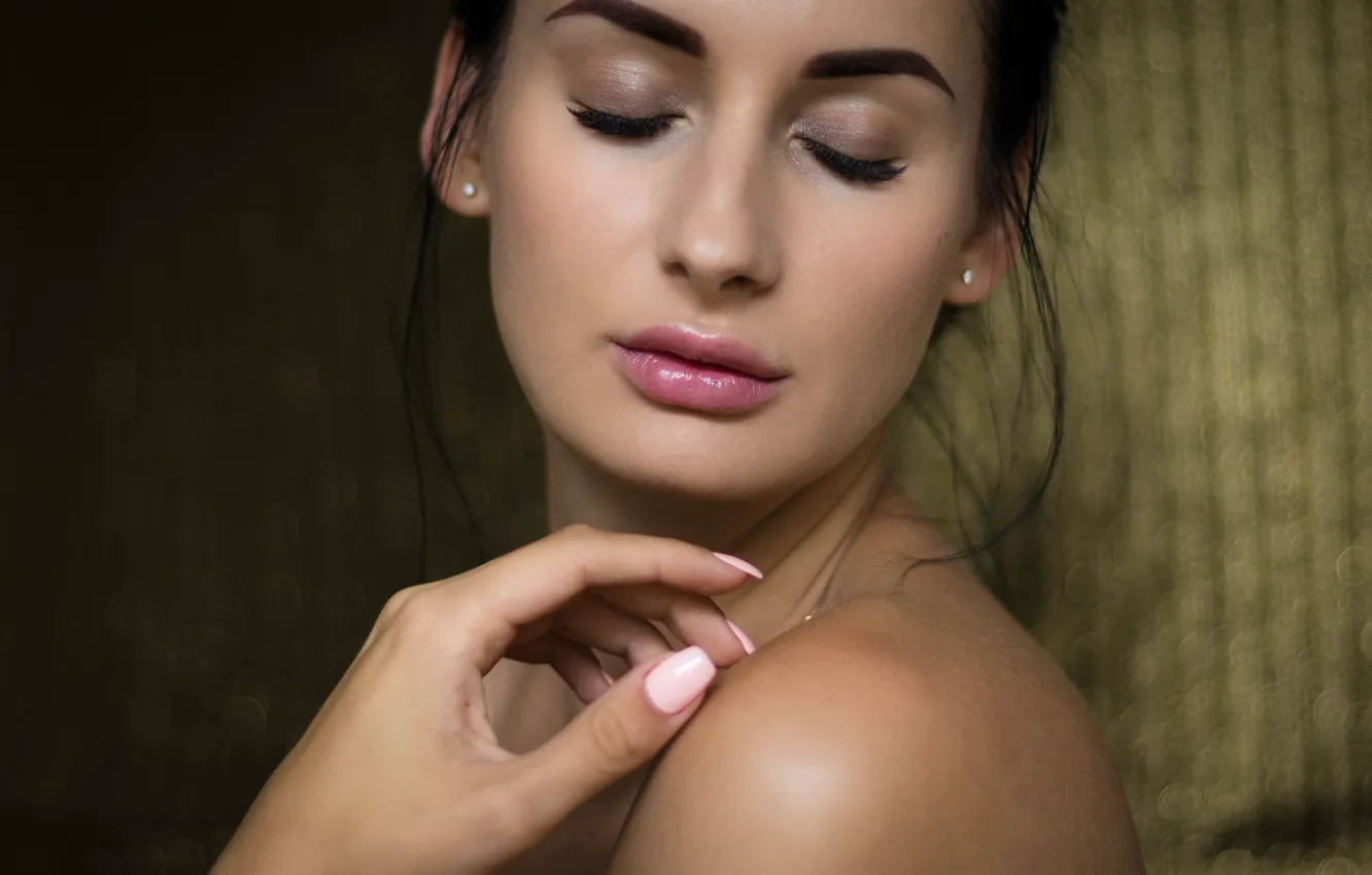 Фото обои красота, beauty, нега, очарование, закрытые глаза, charm, closed eyes, bliss