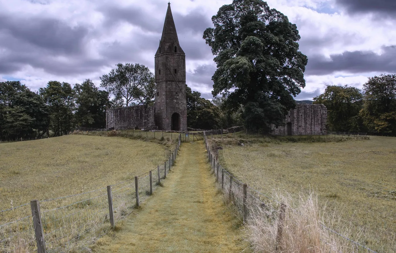 Фото обои church, Priory, Restenneth, Forfar