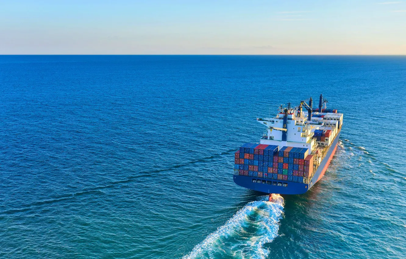Фото обои океан, корабль, контейнеровоз, грузовое судно, Forwarding & Transport, Seacon Logistics, Экспедирование и транспорт