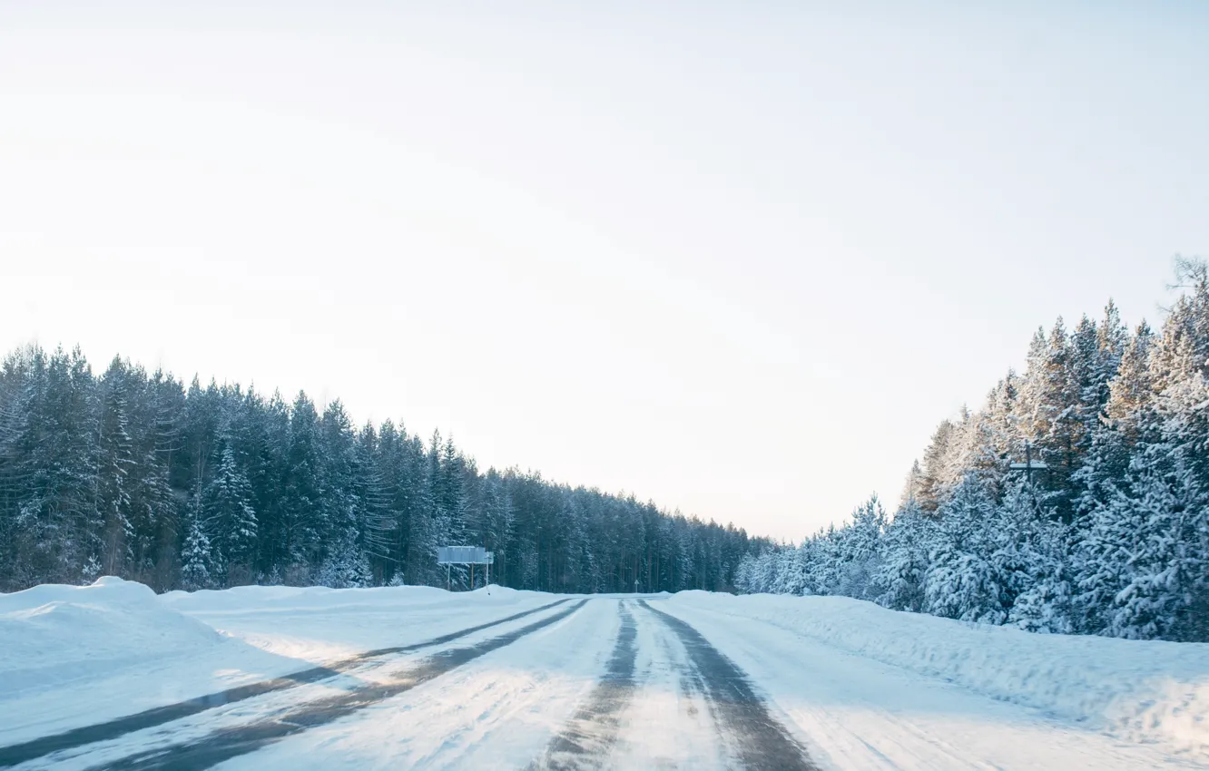 Фото обои зима, дорога, холодно, зимний лес, Волчанск, Новаков