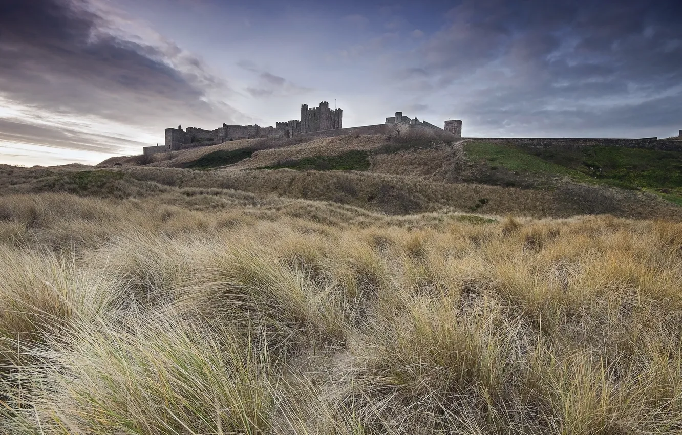 Фото обои пейзаж, Bamburgh Castle, Northumberland