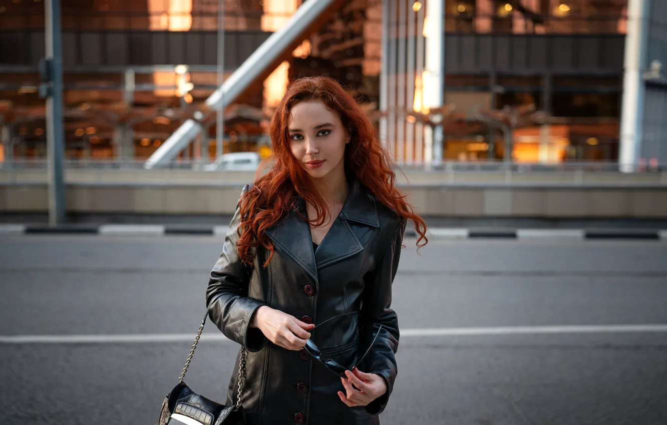 Фото обои взгляд, рыжая, рыжеволосая, длинные волосы, eyes, smile, pretty, lips