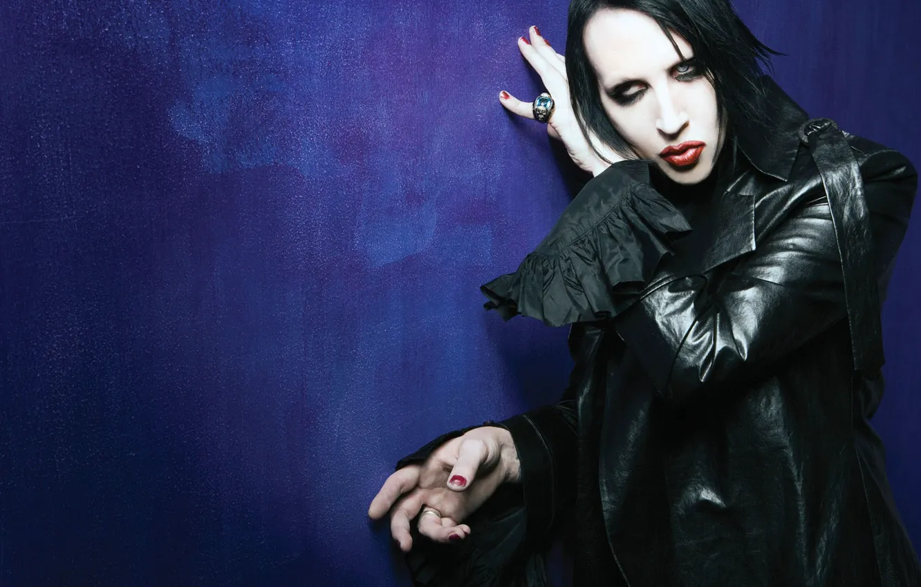 Фото обои макияж, мужчина, певец, Marilyn Manson