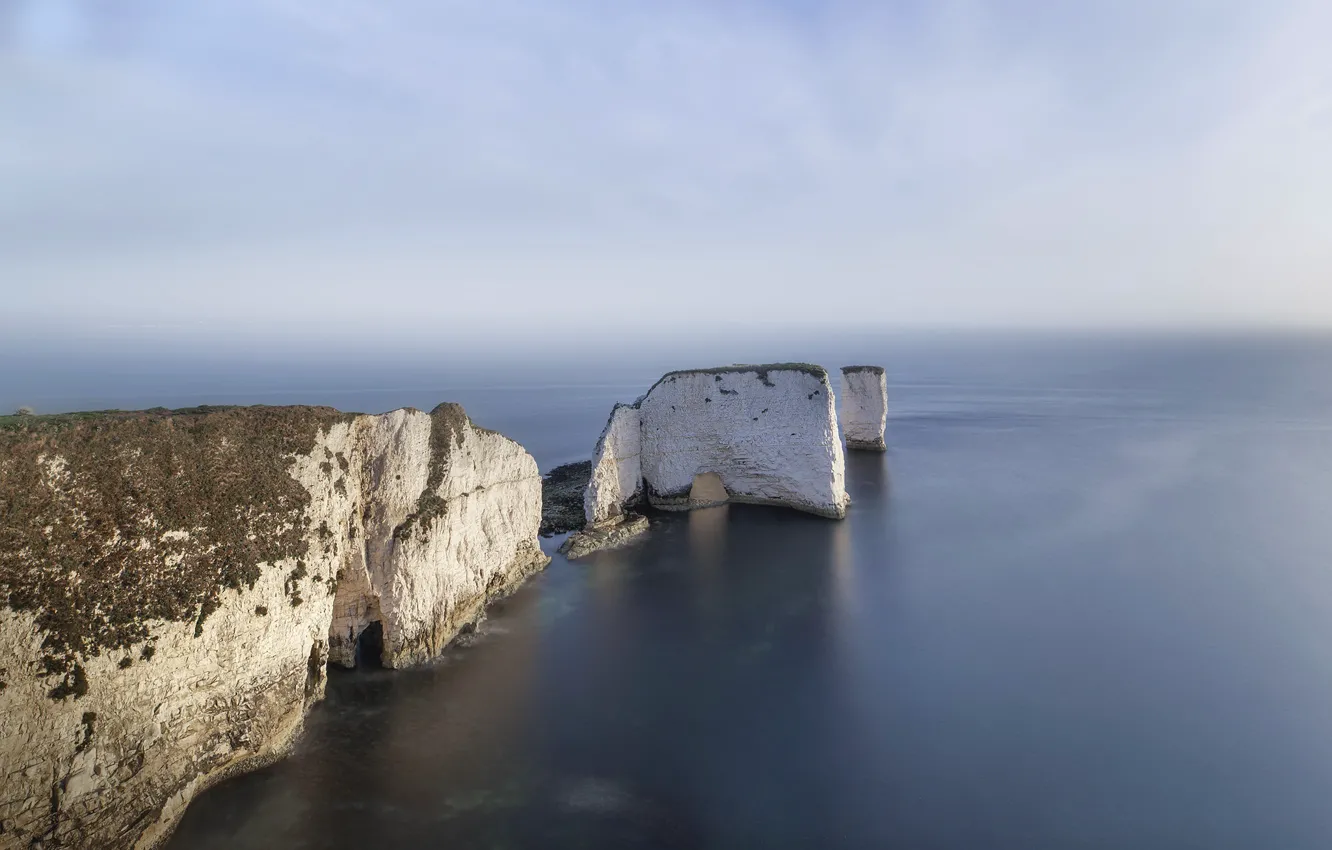 Фото обои Dorset, Jurassic Coast, Old Harry Rocks