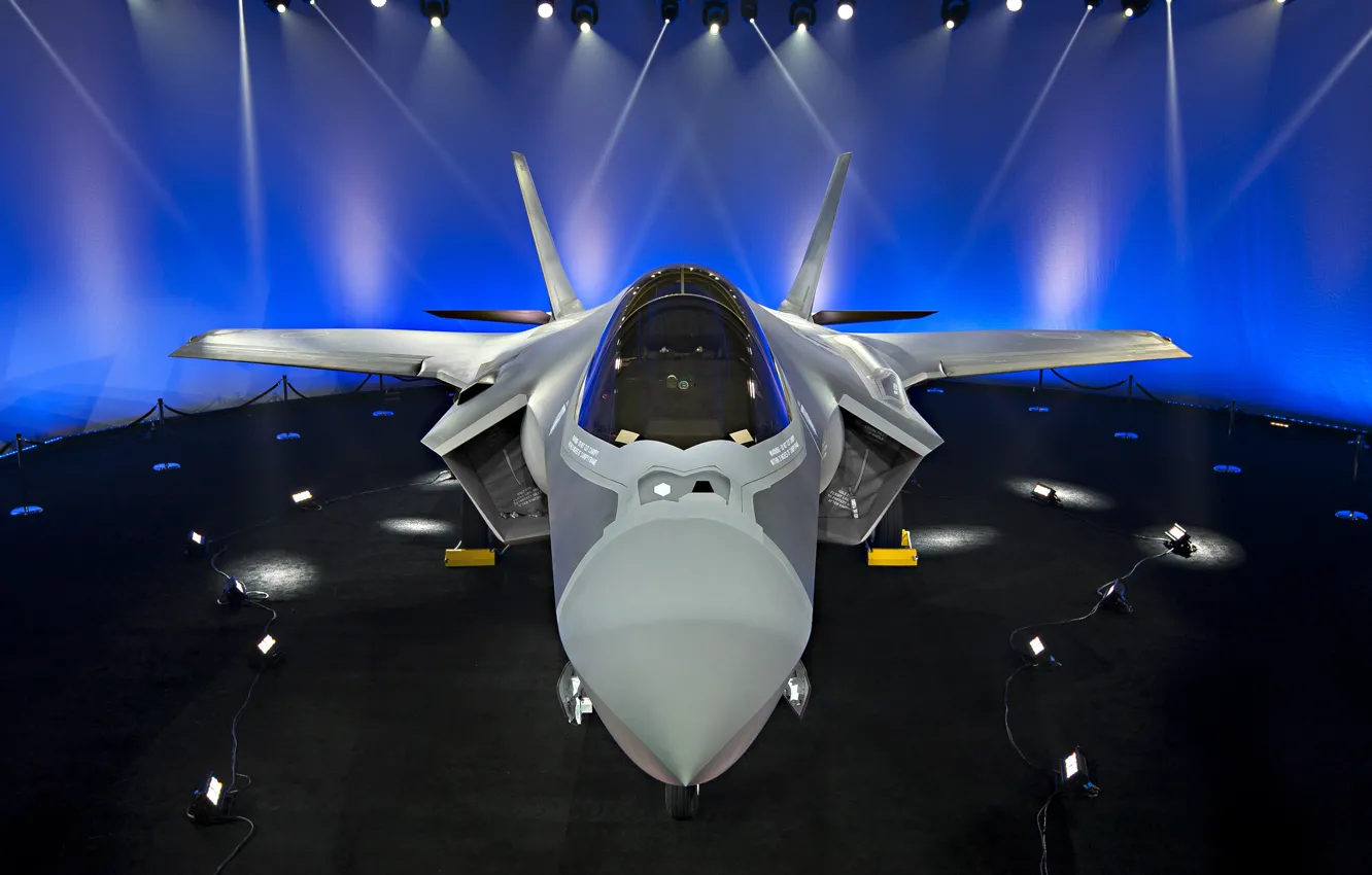 Фото обои истребитель, бомбардировщик, Lightning II, F-35