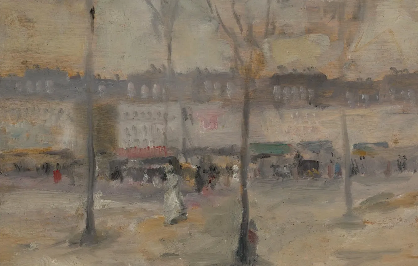 Фото обои картина, городской пейзаж, Роберт Генри, Robert Henry, Вид на Париж