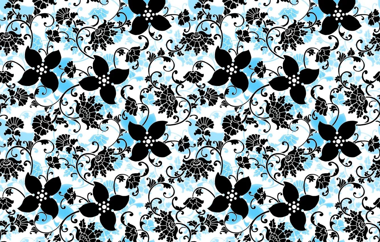 Фото обои цветы, фон, Background, Pattern, Floral