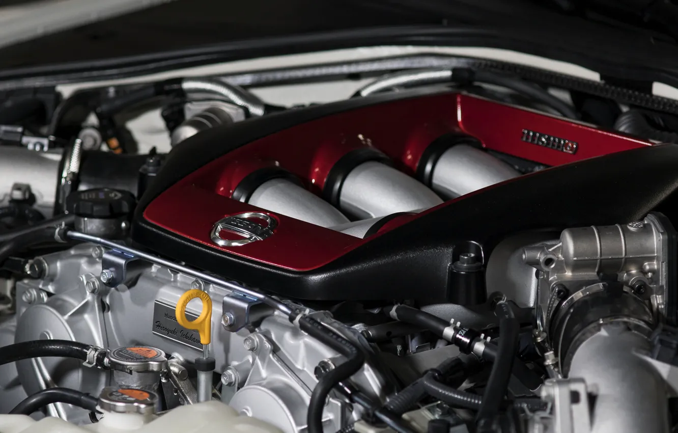 Фото обои двигатель, Nissan, GT-R, R35, Nismo, 2019