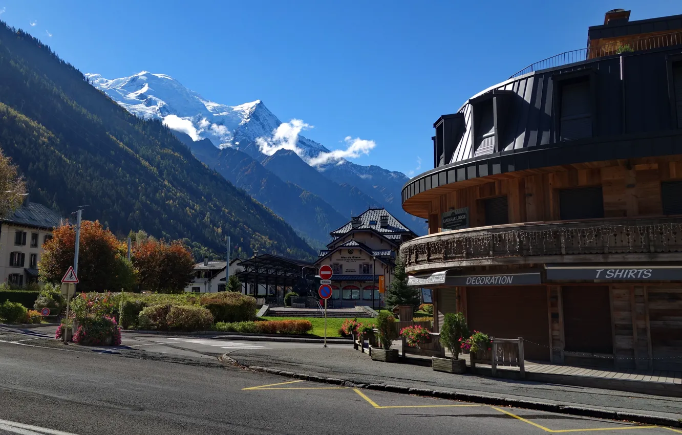 Фото обои Mont Blanc, Europa, Alpen, Schweiz, Chamonix
