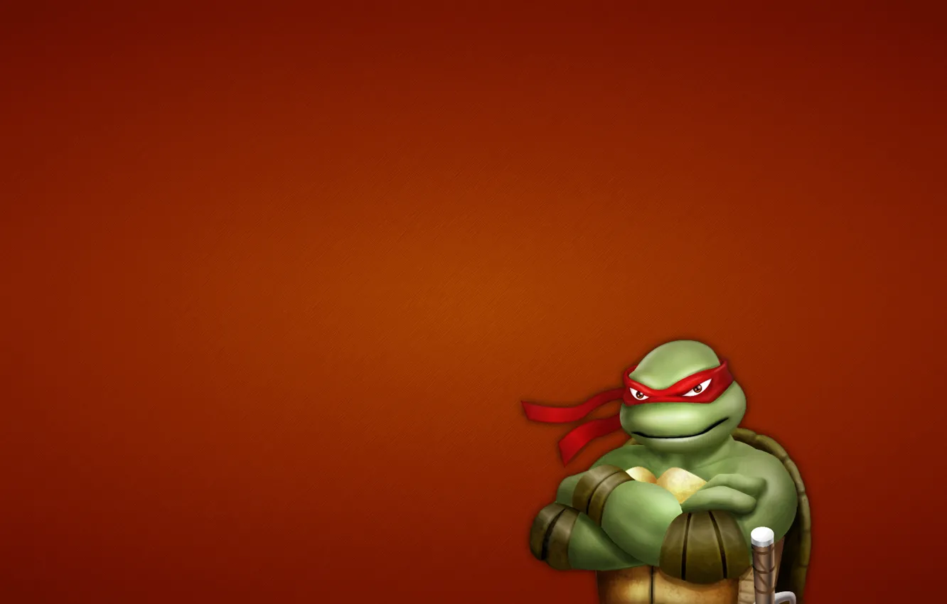 Фото обои минимализм, Черепашки-ниндзя, Raphael, Teenage Mutant Ninja Turtles, мутанты ниндзя черепашки