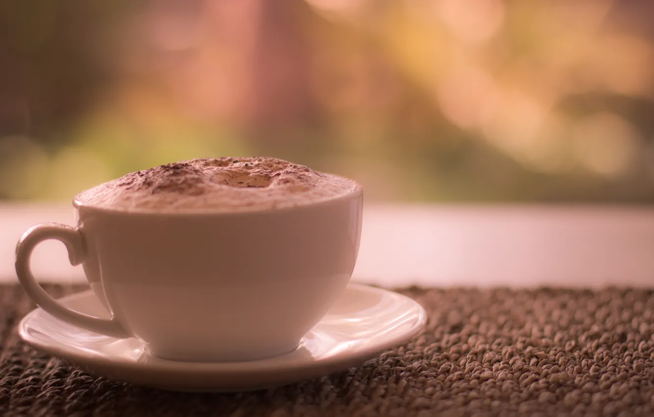 Фото обои кофе, чашка, корица, блюдце, пенка, латте, утренний, morning coffee