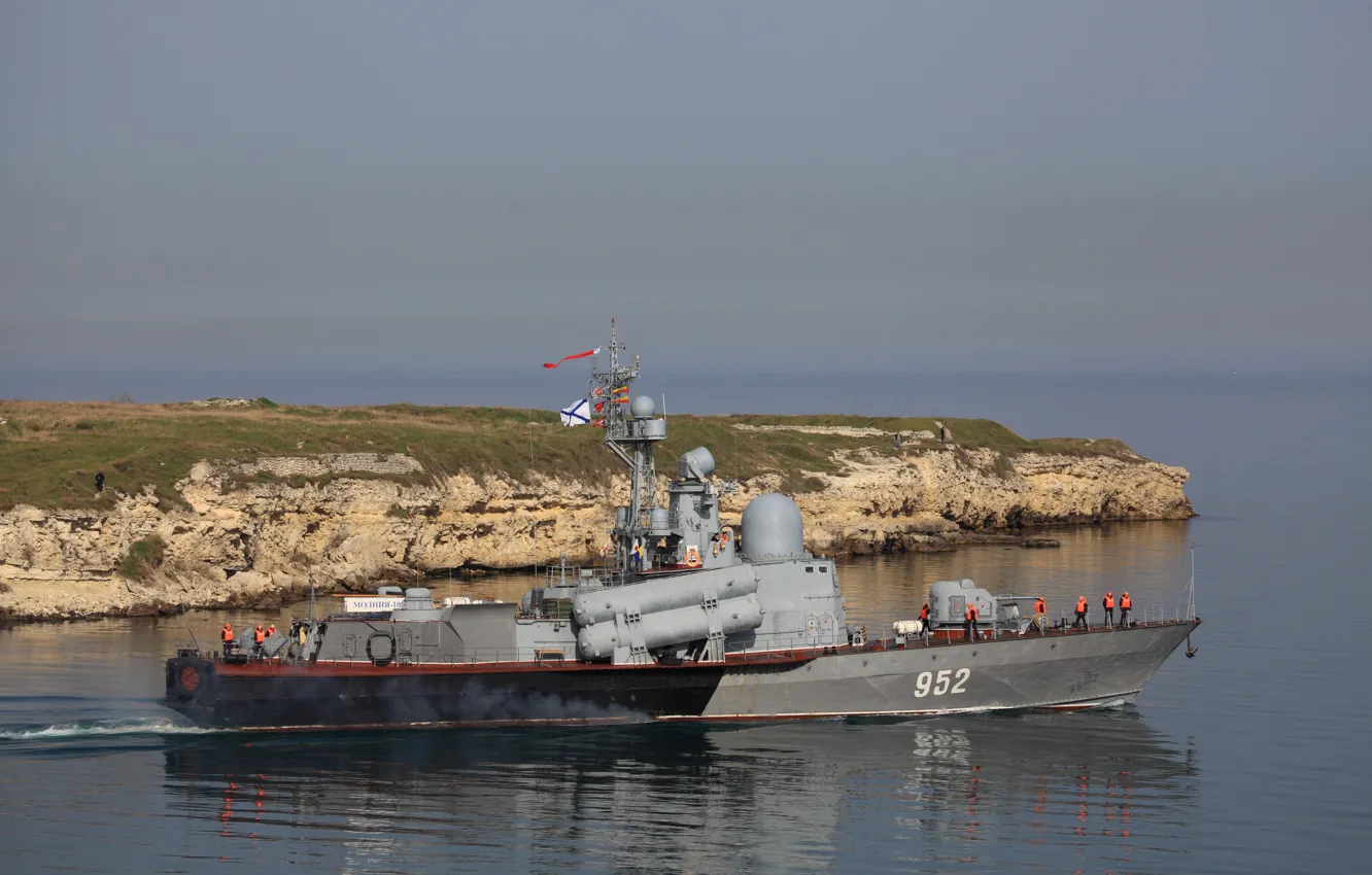 Фото обои молния, Р-109, Ракетный корабль