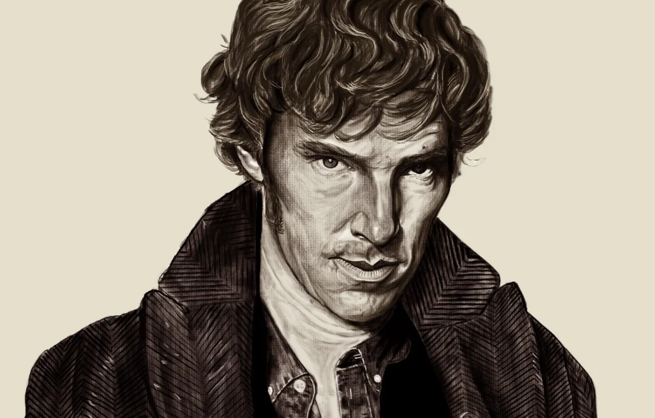 Фото обои арт, Бенедикт Камбербэтч, Sherlock, Sherlock BBC, Sherlock Holmes, by bilou020285