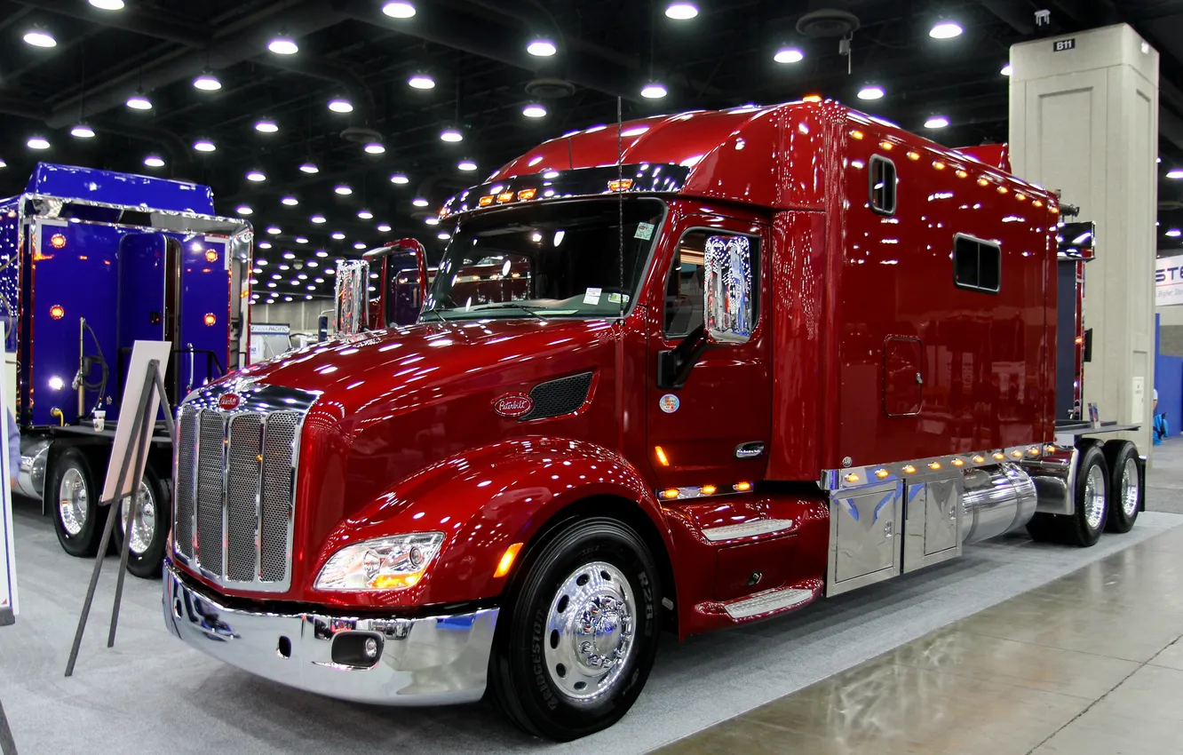 Фото обои cars, truck, peterbilt, exhibition