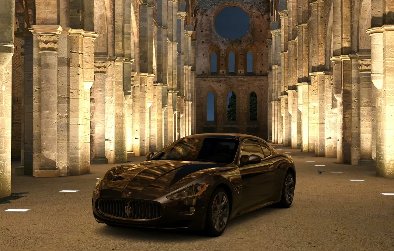 Фото обои Maserati, GT5, Аббатство Сан-Гальяно