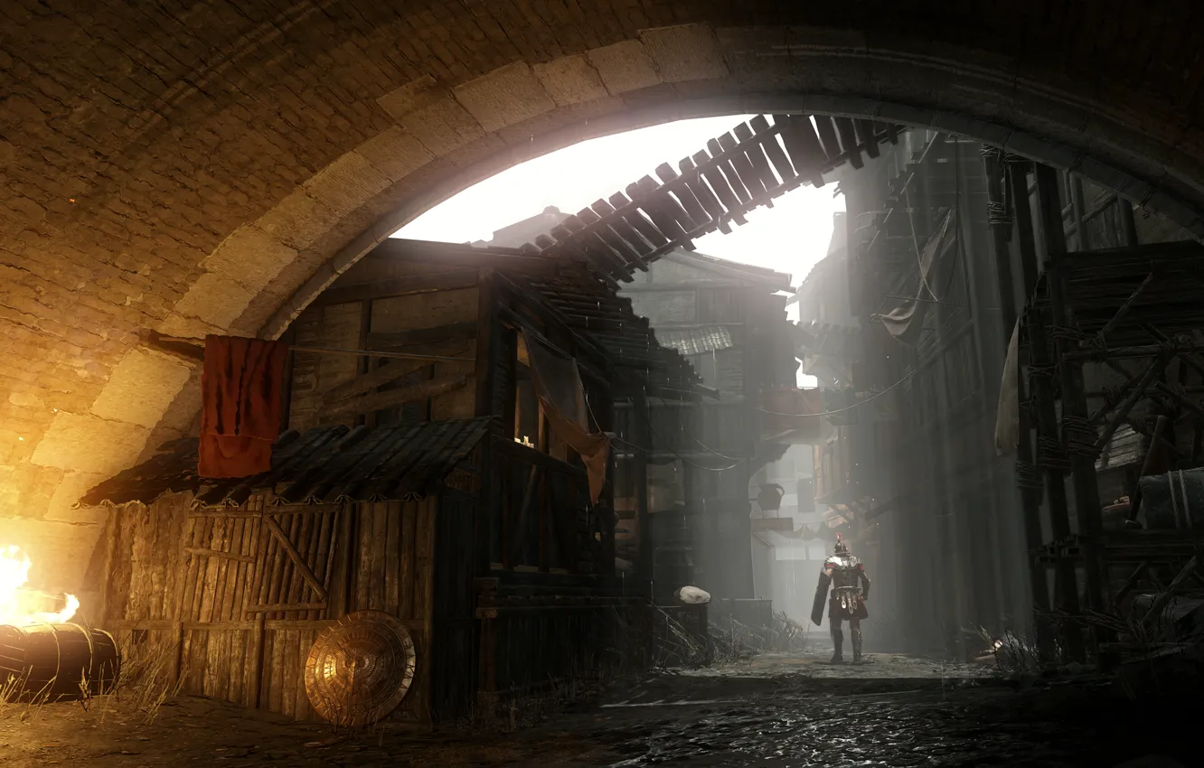 Фото обои город, воин, Son of Rome, Ryse