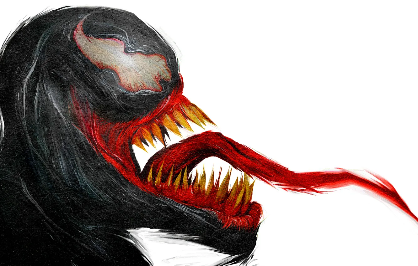 Фото обои язык, Venom, Eddie Brock, symbiote