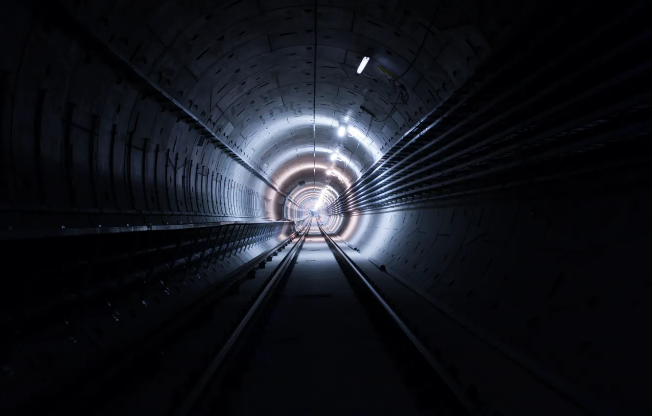 Фото обои light, Tunnel, pipes