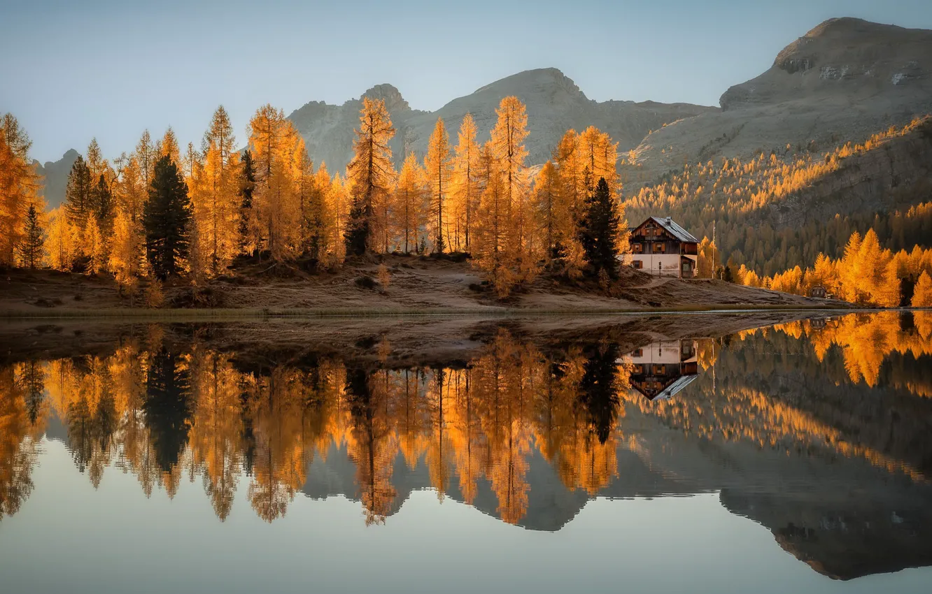 Фото обои Italy, Dolomites, Lago Federa