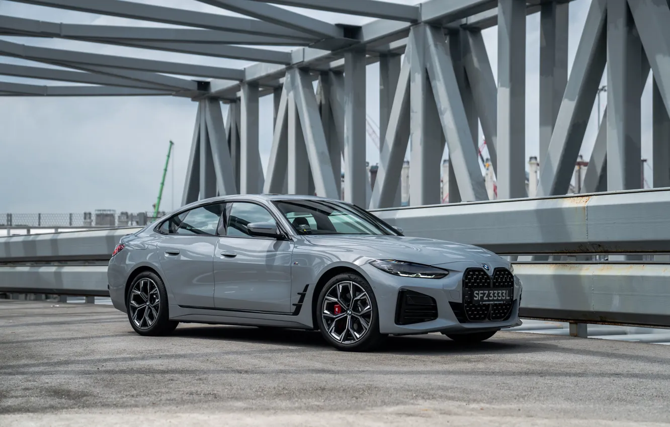 Фото обои Мост, BMW, БМВ, 4 series, M Sport, 2021, 430i, Grand Coupe