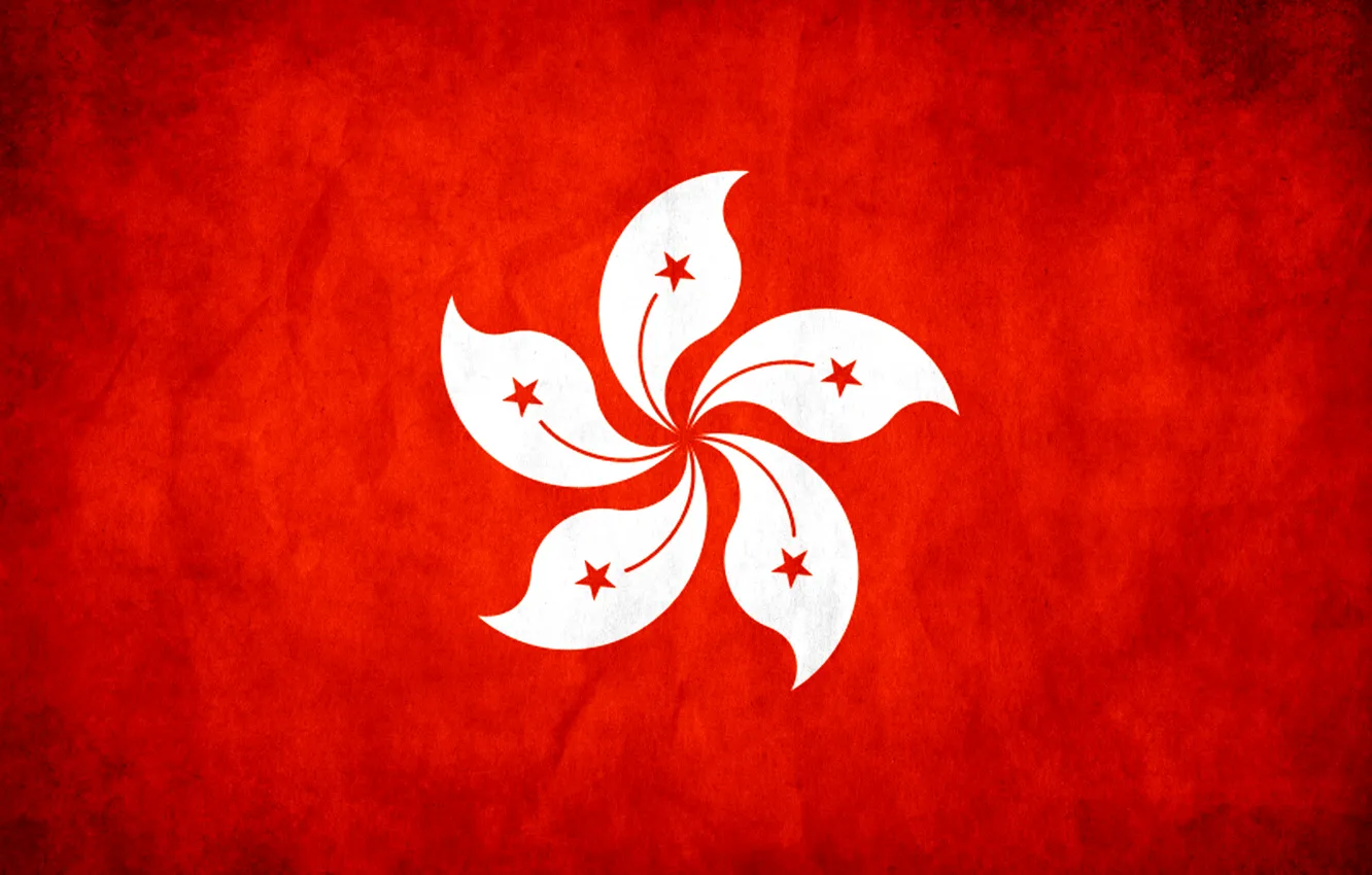 Фото обои Гонконг, флаг, текстуры