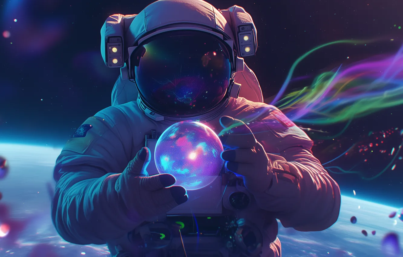 Фото обои космос, вселенная, космонавт, красиво, астронавт, cosmonaut, astronaut