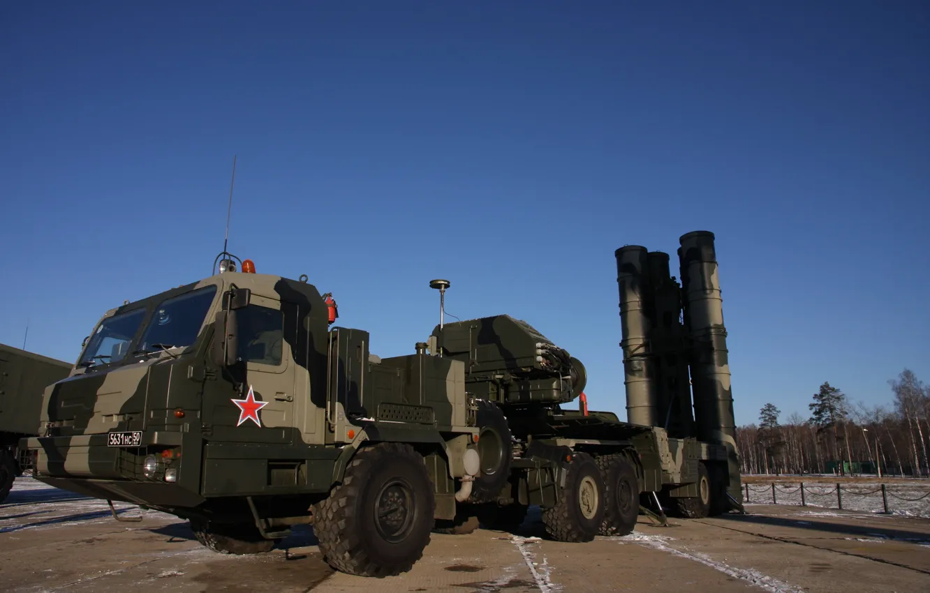 Фото обои weapon, winter, russian, missile, S-400 Triumph, S-400, anti-aircraft