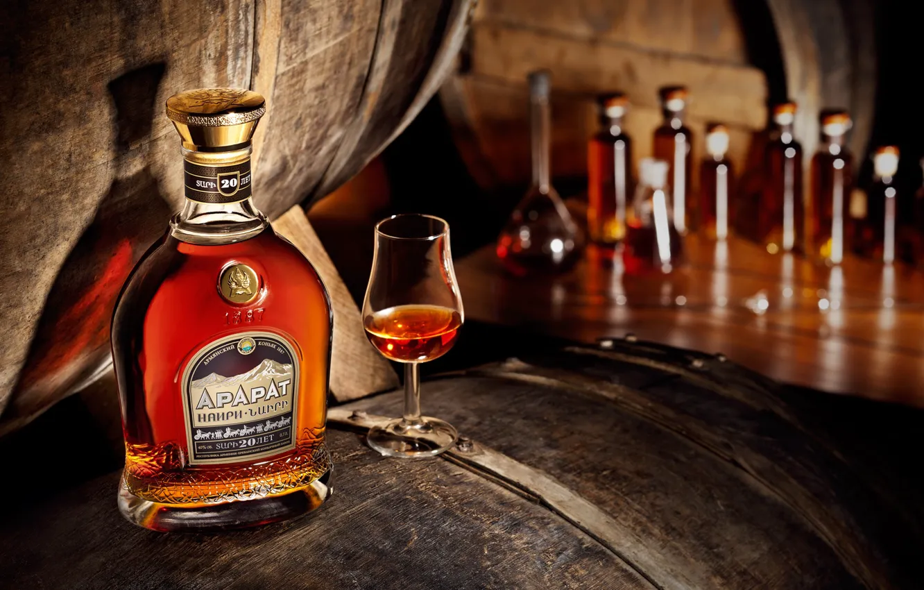 Фото обои cognac, bottle, alcohol
