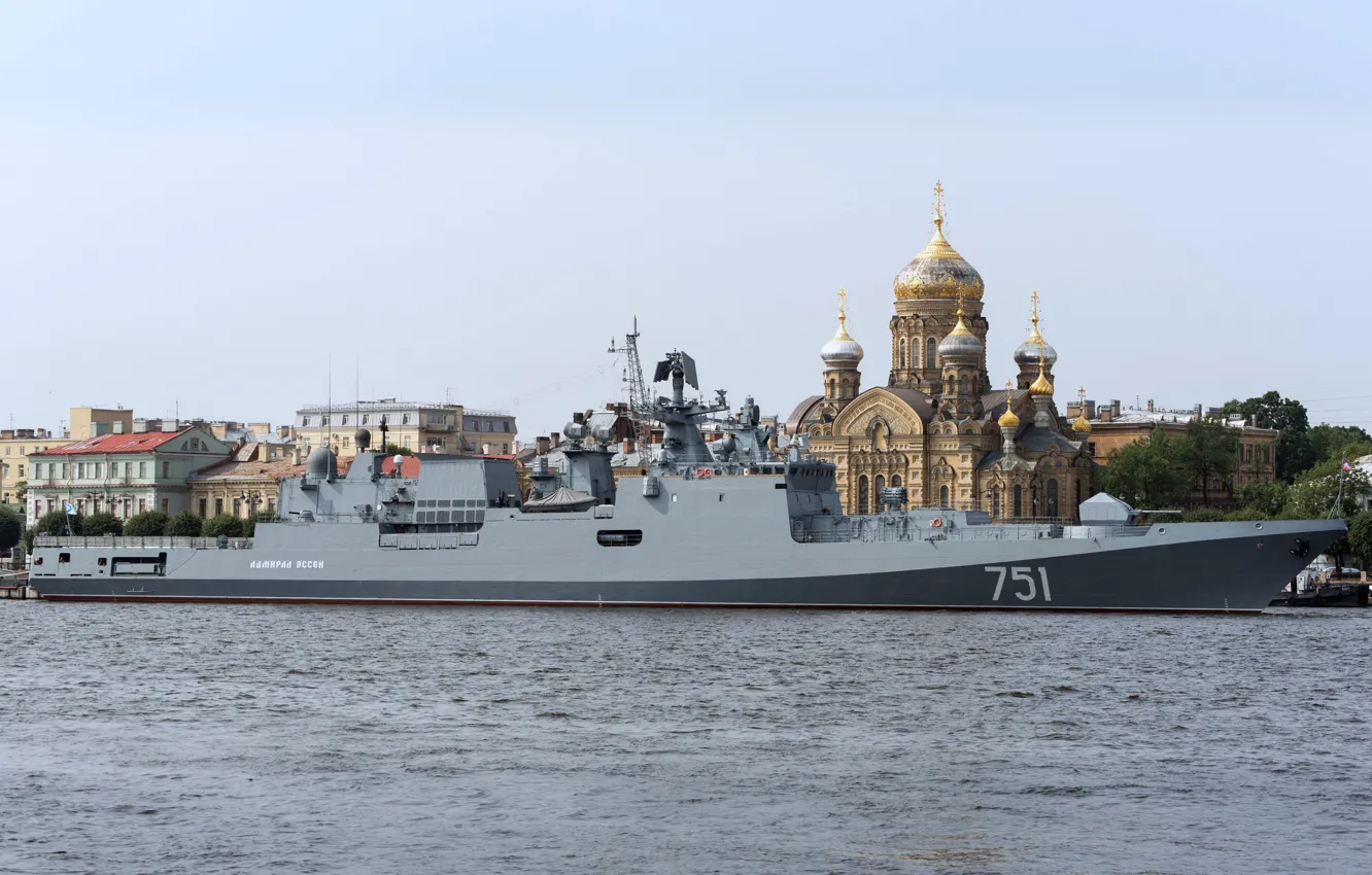 Фото обои корабль, Санкт-Петербург, фрегат, сторожевой, "Адмирал Эссен"