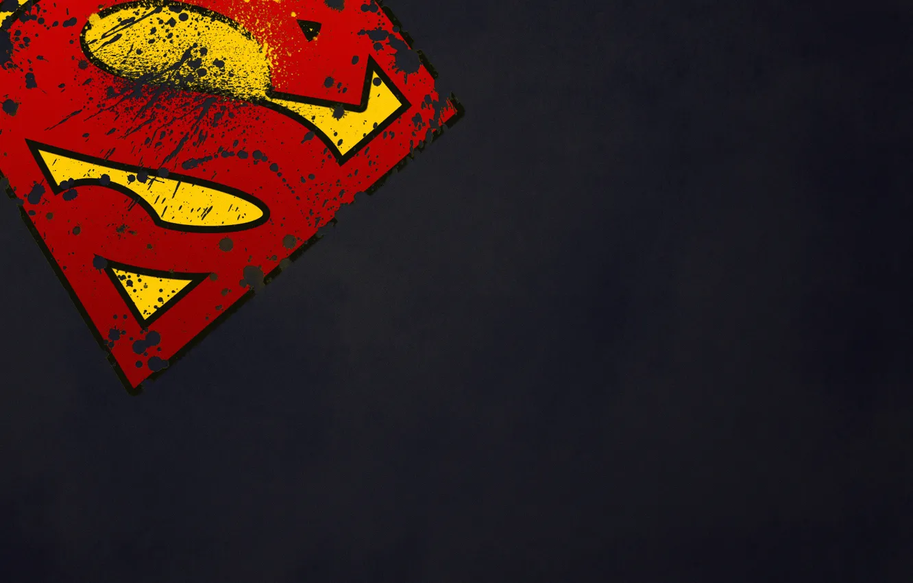 Фото обои логотип, символ, superman, супермен, супергерой