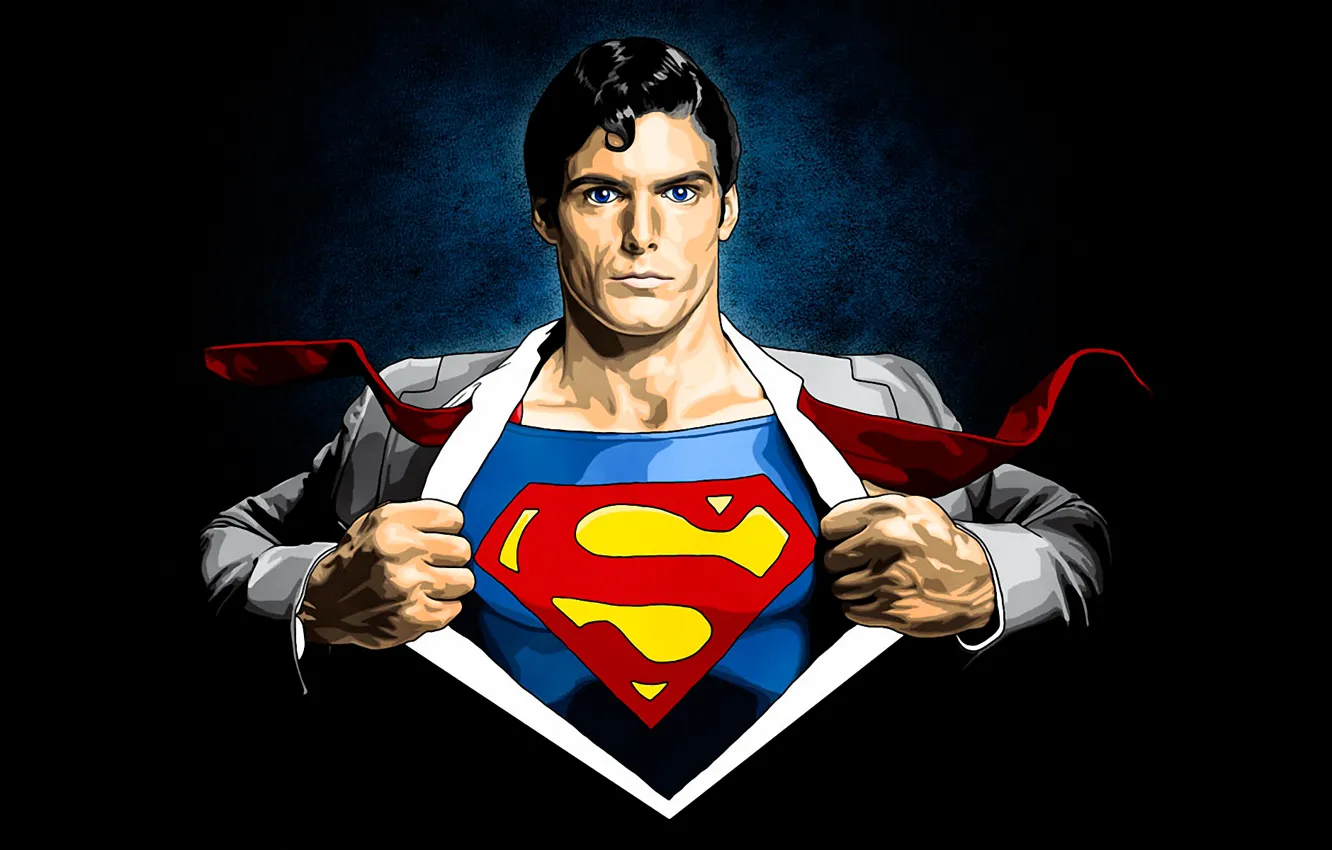 Фото обои лого, костюм, Супермен, комикс, Superman, Кларк Джозеф Кент