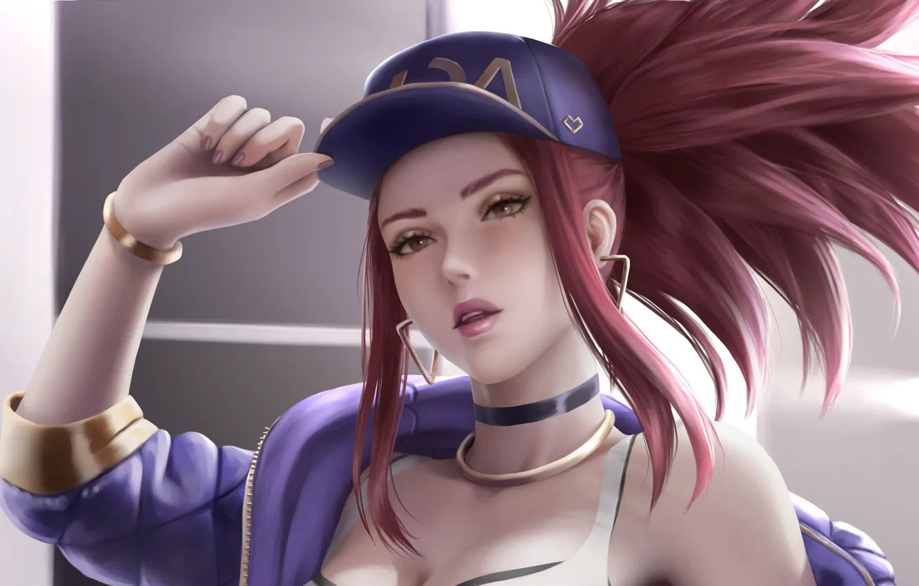 Фото обои Art, Akali, League of Legends, LoL