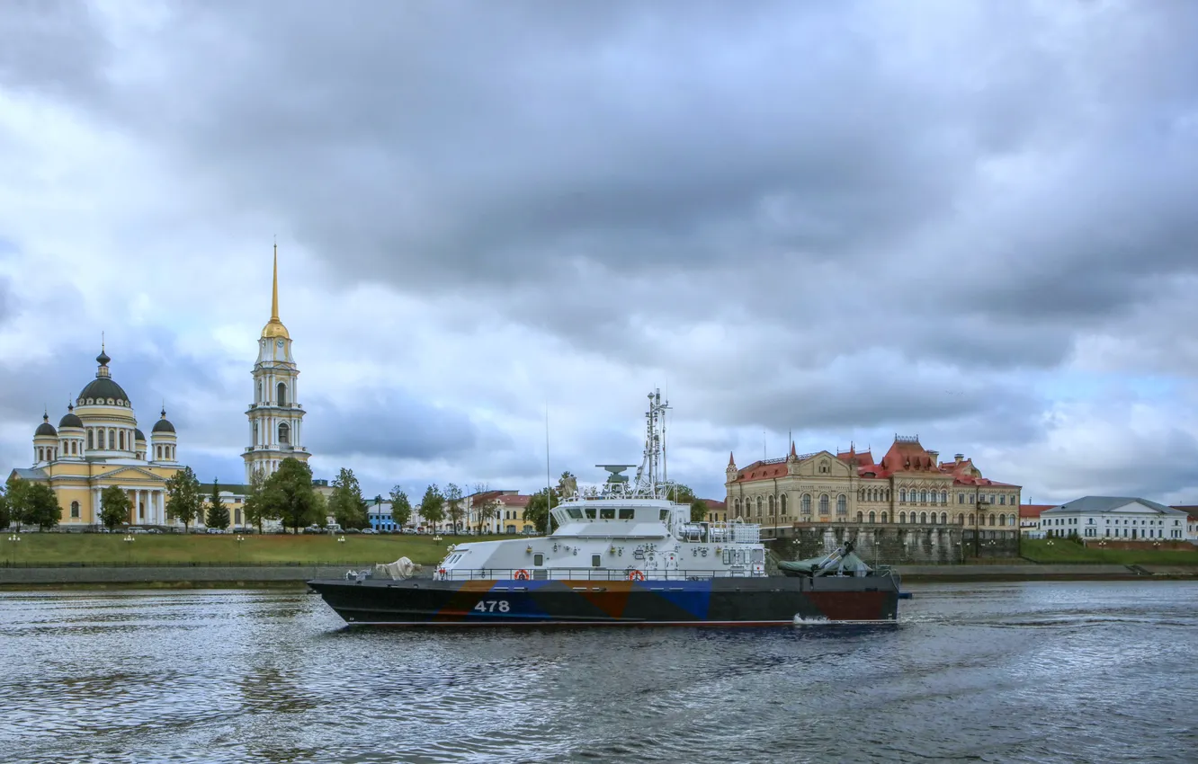 Фото обои катер, камуфляж, противодиверсионный, Грачонок