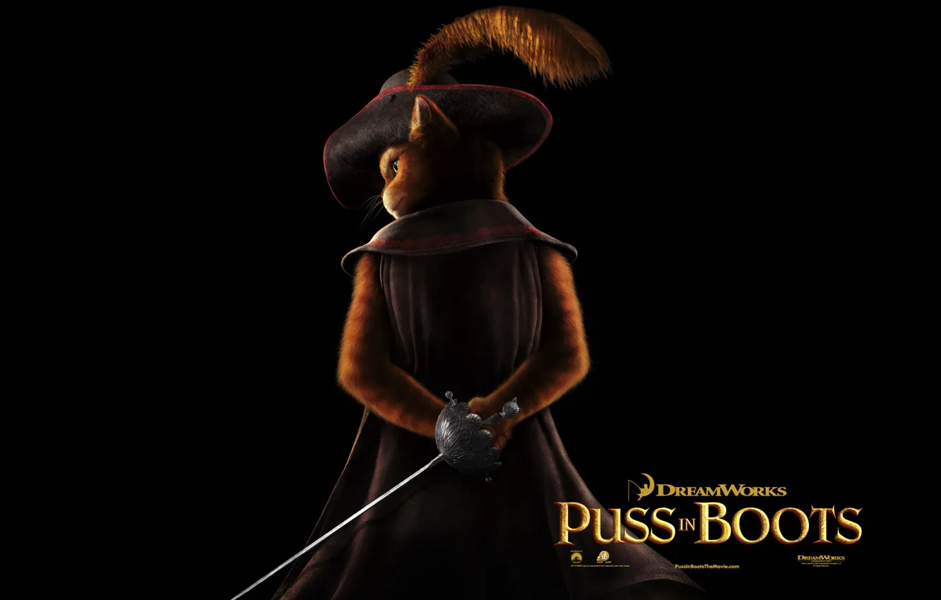 Фото обои Cat, Antonio Banderas, Puss in Boots, Cartoon