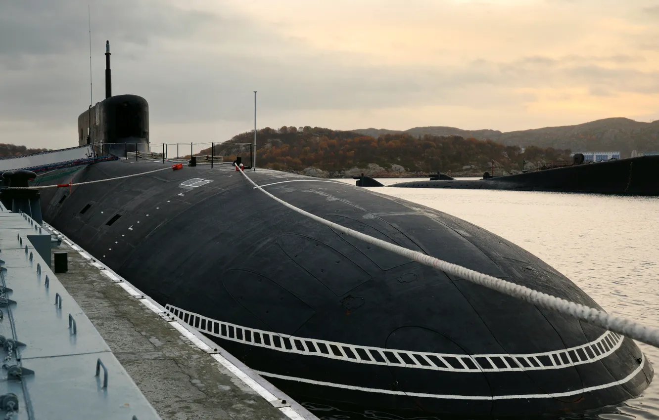 Фото обои подводный, крейсер, атомный, ракетный, Борей
